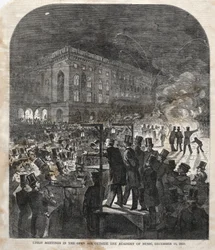 Unionstreffen im Freien vor der Musikakademie