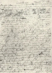 Wolfgang Amadeus Mozart (1756-1791) österreichischer Komponist. Eigenhändiger Brief an seine Schwester Nannerl. Neapel 19. März 1770
