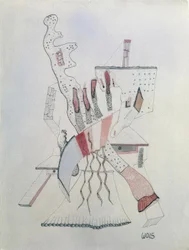 Person, die sich auf zwei Tische stützt