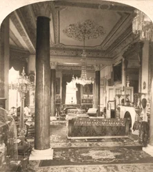 Das Wohnzimmer, Queen Victorias Meeresresidenz, Osborne House, I.O.W, 1900