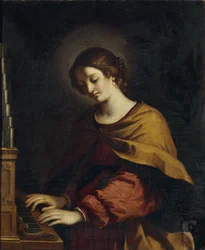 Heilige Cäcilia als Organistin