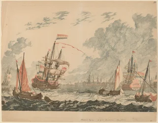 Der Fluss IJ in Amsterdam, 1680er-1690er Jahre