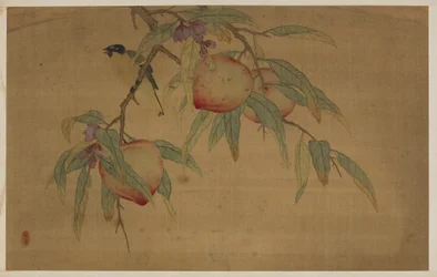 Vogel, Frucht und Blumen, Qing-Dynastie, 1741