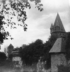 Stadtgraben, Bayern, Deutschland, um 1900