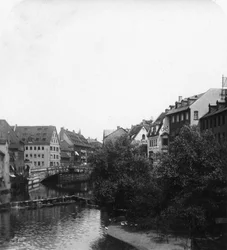Die Fleischbrücke, Nürnberg, Deutschland, ca. 1900er