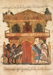 Palast einer Dame, aus Maqamat von Al Hariri, ca. 1240