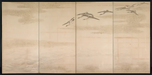 Gänse, Schilf und Wasser, 1800er