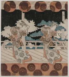 Der Tanz in Furuichi für die Hisagataya-Gruppe, Mitte der 1820er Jahre