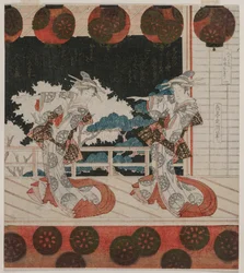 Der Tanz in Furuichi für die Hisagataya-Gruppe, Mitte der 1820er Jahre