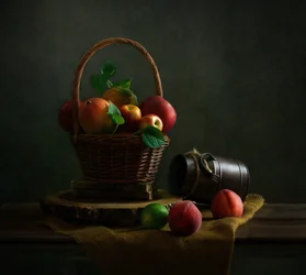 Stimmungsvolles Obst-Stillleben