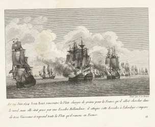 Jan Bart erobert Getreideschiffe von einem holländischen Geschwader zurück, 1694