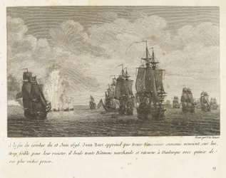 Gefechte zwischen einer Flotte unter Jan Bart und einer holländischen Flotte, 1696 (A la fin du combat du 18 Juin 1696, Jean-Bart apprend que treize Vaisseaux ennemis...)
