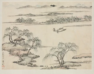 Landschaftsalbum in verschiedenen Stilen: Der Strom von Wuling, 1684