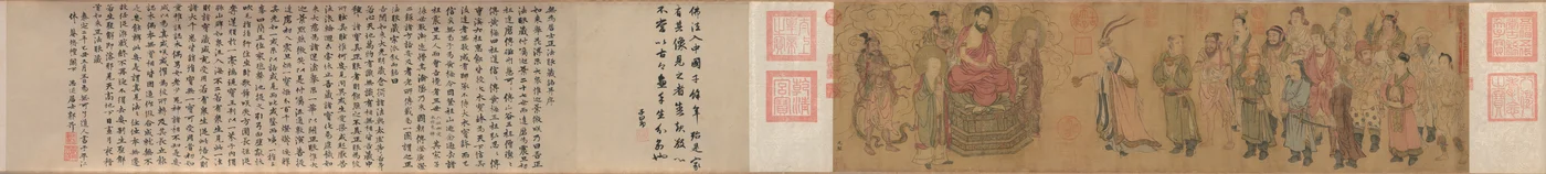 Barbarische Könige verehren den Buddha
