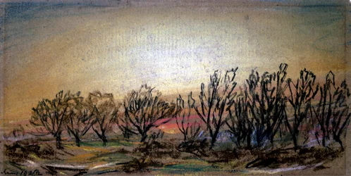 Nachglühen nach Sonnenuntergang