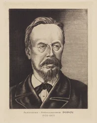 Alexandre-Stephanovich Popov, russischer Physiker, ca. 1905