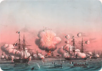 Alliierte Flotte bombardiert Arabat, 25. Mai