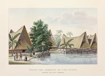 Architektur Häuser auf Oualan, Karolineninseln