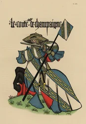 Graf von Champagne, mit Banner