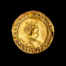 Englische gehämmerte Gold-Halbsouverän-Münze