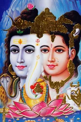 Der Hindugott Shiva und die Göttin Parvathi