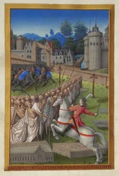 Les Très Riches Heures des Herzogs von Berry, Folio 90v - Der Reiter des Todes