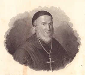 Porträt des italienischen Bischofs Adeodato Turchi (1724-1803), Kupferstich von G. Guzzi nach einem Gemälde von Francesco Vicira