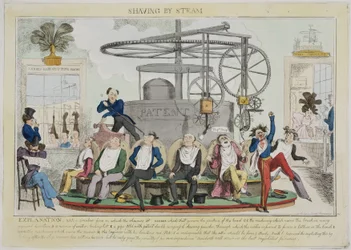 Rasieren mit Dampf, ca. 1810