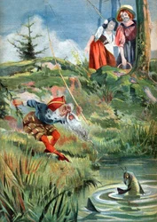 Schneewittchen und Rosenrot. ca. 1910 (Gravur)