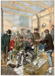 Suppenküche für Landstreicher in Paris