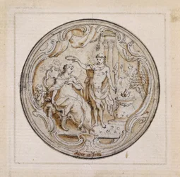 Studie eines ornamentalen Designs für ein Uhrengehäuse, von Moser, England