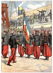 Das dritte Zouaven-Regiment in Marseille