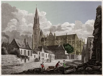 Die Kathedrale von Senlis (Gravur)