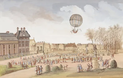 Der erste Aufstieg in einem Wasserstoffballon