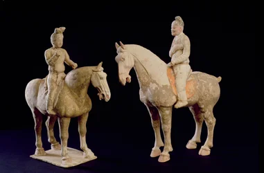 Zwei Reiter, chinesisch, Tang-Dynastie (618-906)
