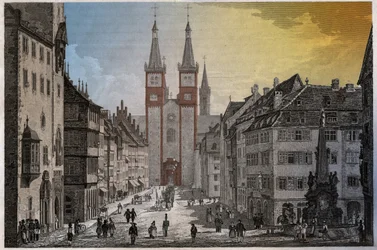 Würzburg, um 1830 (Gravur)