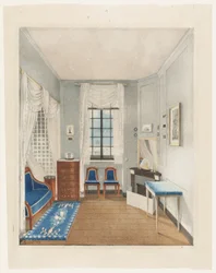 Ein französisches Restaurationsschlafzimmer