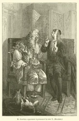 Herr Jourdain lernt den Buchstaben U auszusprechen, Moliere