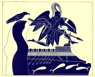 Der Geist von Patroklos, Illustration aus Griechische Vasenmalereien von J. E. Harrison und D. S. MacColl, veröffentlicht 1894