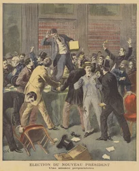 Unruhige Szenen, als französische Parlamentarier die Wahl eines neuen Präsidenten diskutieren