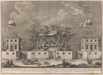 Die zweite Maschine für die Chinea von 1759: Eine "Deliziosa" mit einem Bacchanal