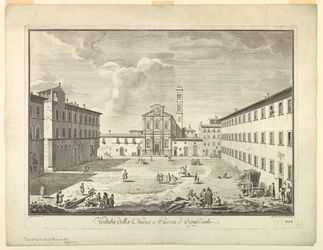 Ansicht von Florenz, Platte aus "Scelta di XXIV Vedute delle principali contrade, piazze, chiese, e palazzi della Città di Firenze"