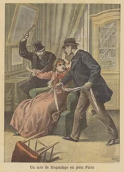 Ein Akt der Banditentätigkeit im Herzen von Paris