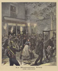 Das Restaurant Very nach der Explosion