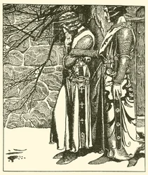 Sir Kay unterbricht die Meditationen von Sir Percival