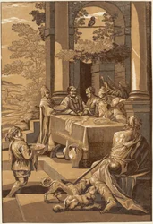 Der reiche Mann und Lazarus (Rechtes Panel)