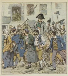 Bei seiner Rückkehr von der Insel Elba wurde der Kaiser im Vorort Saint-Antoine mit beispiellosem Enthusiasmus empfangen