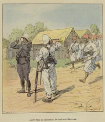 Alarm in einem Lager der Haussa-Schützen