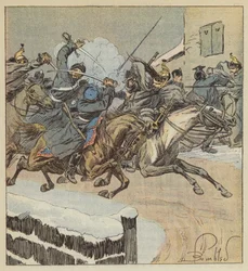 Kampf von Nouans-le-Fuzelier, Der Fourier Lajersie tötet den Major des Husarenregiments von Posen