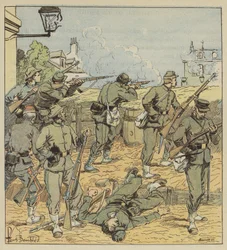 Die Barrikade in der Rue de Chartres